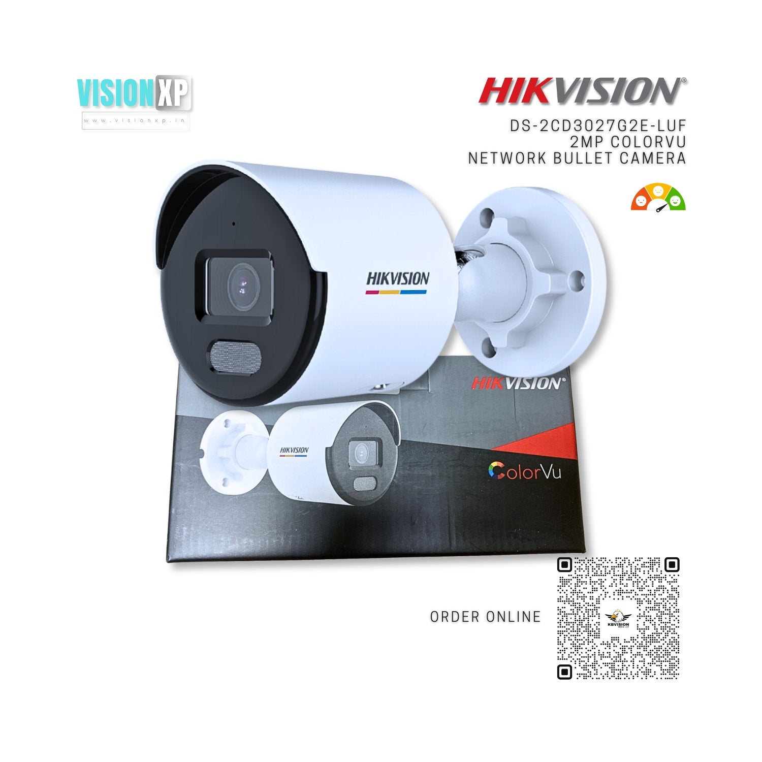 Hikvision DS-2CD3027G2E-LUF 2MP ColorVu IR Network Bullet Camera Hikvision DS-2CD3027G2E-LUF 2MP ColorVu IR Network Bullet Camera